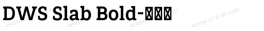 DWS Slab Bold字体转换